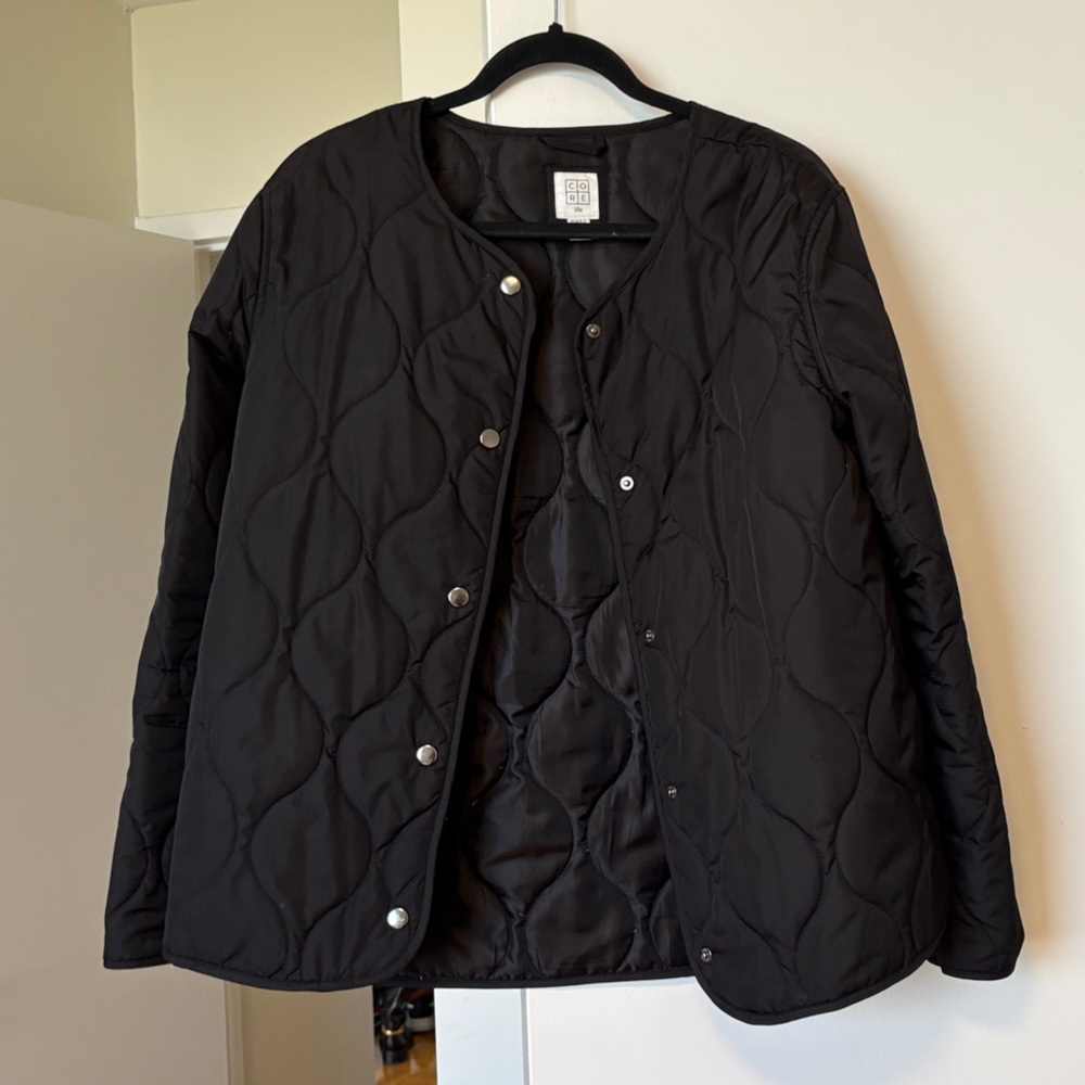 CORE Black Quilted Puffer Jacket